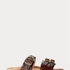 Sandale Ralph Lauren Ezra din piele cu relief de crocodil pentru damă Sandale Ralph Lauren Ezra din piele cu relief de crocodil pentru damă