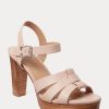Sandale Ralph Lauren Soffia din piele Nappa de damă roz deschis Sandale Ralph Lauren Soffia din piele Nappa de damă roz deschis