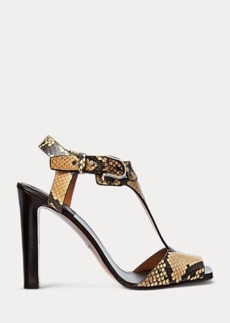 Sandale Snake Ralph Lauren Emilie Welington Ayers din piele de șarpe pentru femei Sandale Snake Ralph Lauren Emilie Welington Ayers din piele de șarpe pentru femei