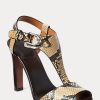 Sandale Snake Ralph Lauren Emilie Welington Ayers din piele de șarpe pentru femei Sandale Snake Ralph Lauren Emilie Welington Ayers din piele de șarpe pentru femei