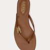 Slapi maro pentru femei Ralph Lauren Emalia Nappa din piele Slapi maro pentru femei Ralph Lauren Emalia Nappa din piele