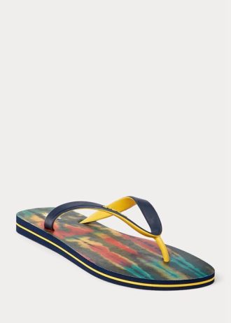 Slapi multicolori pentru bărbați Ralph Lauren Bolt Tie-Dye