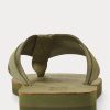 Slapi pentru bărbați, din piele de căprioară, cu finisaje grosgrain, Ralph Lauren, Dark Olive
