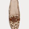 Snake pentru femei Ralph Lauren Brynn Embossed Leather & Haircalf Driver Pantofi plati
