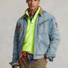 Spălați jachetele de camioner din denim Ralph Lauren pentru bărbați Spălați jachetele de camioner din denim Ralph Lauren pentru bărbați