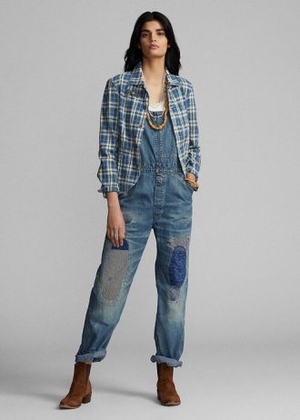 Spălați rochie de damă Ralph Lauren din denim reparat