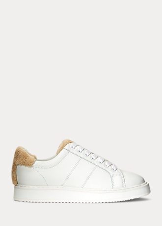 Tenisi albi din piele Ralph Lauren Angeline IV Action de damă Tenisi albi din piele Ralph Lauren Angeline IV Action de damă