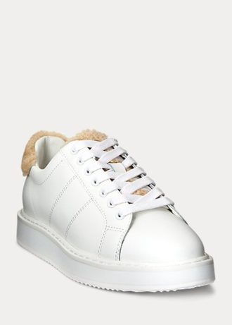 Tenisi albi din piele Ralph Lauren Angeline IV Action de damă Tenisi albi din piele Ralph Lauren Angeline IV Action de damă