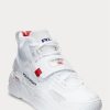 Tenisi albi Ralph Lauren PS100 pentru bărbați