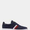 Tenisi de jos din piele intoarsa Ralph Lauren pentru barbati bleumarin Tenisi de jos din piele intoarsa Ralph Lauren pentru barbati bleumarin