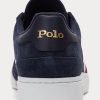 Tenisi de jos din piele intoarsa Ralph Lauren pentru barbati bleumarin Tenisi de jos din piele intoarsa Ralph Lauren pentru barbati bleumarin
