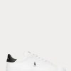 Tenisi din piele Ralph Lauren Heritage Court II alb/negru pentru bărbați Tenisi din piele Ralph Lauren Heritage Court II alb/negru pentru bărbați