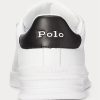 Tenisi din piele Ralph Lauren Heritage Court II alb/negru pentru bărbați Tenisi din piele Ralph Lauren Heritage Court II alb/negru pentru bărbați