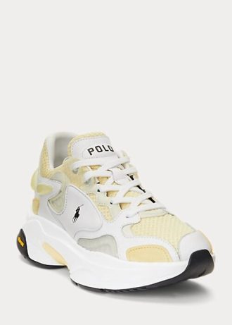 Tenisi galbeni Ralph Lauren Logo Tech pentru femei