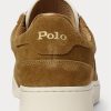 Tenisi maro Ralph Lauren Court din piele intoarsa pentru barbati Tenisi maro Ralph Lauren Court din piele intoarsa pentru barbati