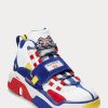 Tenisi înalți Ralph Lauren PS100 albi / regali pentru bărbați Tenisi înalți Ralph Lauren PS100 albi / regali pentru bărbați