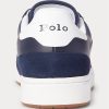 Tenisi Ralph Lauren Court din piele și piele intoarsa pentru bărbați bleumarin/roșu Tenisi Ralph Lauren Court din piele și piele intoarsa pentru bărbați bleumarin/roșu