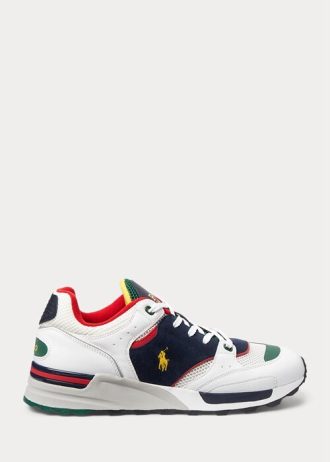 Tenisi Ralph Lauren Trackster 200 pentru bărbați alb/marin Tenisi Ralph Lauren Trackster 200 pentru bărbați alb/marin