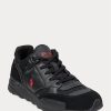 Tenisi Ralph Lauren Trackster 200 pentru bărbați negri/roșii Tenisi Ralph Lauren Trackster 200 pentru bărbați negri/roșii