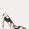 Tocuri cu imprimeu floral Celia Ralph Lauren de damă negri/crem Tocuri cu imprimeu floral Celia Ralph Lauren de damă negri/crem