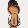 Tocuri cu toc din piele intoarsa de capra, de dama neagra, Ralph Lauren Kandice Tocuri cu toc din piele intoarsa de capra, de dama neagra, Ralph Lauren Kandice