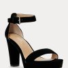 Tocuri de catifea Sylvia Ralph Lauren de damă negre Tocuri de catifea Sylvia Ralph Lauren de damă negre