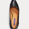 Tocuri de damă negri Ralph Lauren Ainsley din piele de vițel Tocuri de damă negri Ralph Lauren Ainsley din piele de vițel
