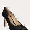 Tocuri de damă negri Ralph Lauren Camila din piele lustruită Tocuri de damă negri Ralph Lauren Camila din piele lustruită
