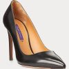 Tocuri de damă negri Ralph Lauren Celia din piele de vițel Tocuri de damă negri Ralph Lauren Celia din piele de vițel