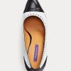 Tocuri din piele de vițel color-blocate Ralph Lauren Ainsley pentru femei negre/albe Tocuri din piele de vițel color-blocate Ralph Lauren Ainsley pentru femei negre/albe