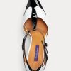 Tocuri din piele de vițel color-blocate Ralph Lauren Haskell de damă negru/alb