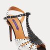 Tocuri din satin ornamentate Ralph Lauren Vasile de damă negru/alb