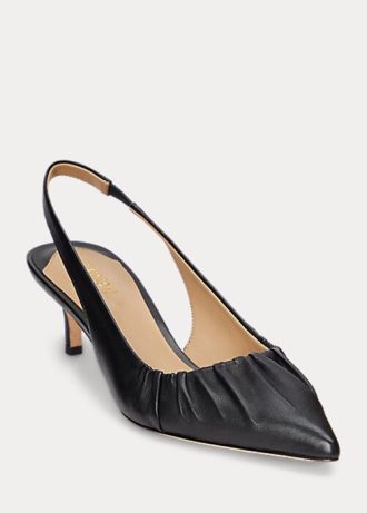 Tocuri negri Ralph Lauren Lolah din piele Nappa de damă