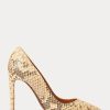 Tocuri Ralph Lauren Celia Python de damă galben deschis