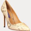 Tocuri Ralph Lauren Celia Python de damă galben deschis