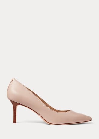 Tocuri Ralph Lauren Lanette din piele Nappa de damă roz deschis