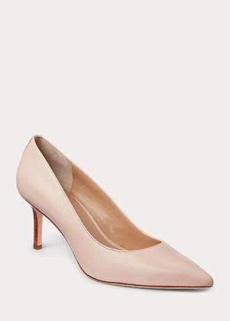 Tocuri Ralph Lauren Lanette din piele Nappa de damă roz deschis