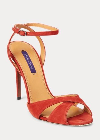 Tocuri roșii Ralph Lauren Kandice din piele de capră pentru damă Tocuri roșii Ralph Lauren Kandice din piele de capră pentru damă