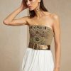 Topuri bustieră din bumbac ornamentate Ralph Lauren Cailin pentru femei verzi