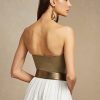 Topuri bustieră din bumbac ornamentate Ralph Lauren Cailin pentru femei verzi