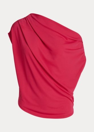 Topuri roz pentru femei Ralph Lauren din jerseu stretch Topuri roz pentru femei Ralph Lauren din jerseu stretch