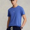 Tricouri albastre pentru bărbați Ralph Lauren, personalizate, slim cu gât crew, pentru bărbați Tricouri albastre pentru bărbați Ralph Lauren, personalizate, slim cu gât crew, pentru bărbați