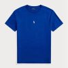 Tricouri albastre pentru bărbați Ralph Lauren, personalizate, slim cu gât crew, pentru bărbați Tricouri albastre pentru bărbați Ralph Lauren, personalizate, slim cu gât crew, pentru bărbați
