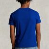 Tricouri albastre pentru bărbați Ralph Lauren, personalizate, slim cu gât crew, pentru bărbați Tricouri albastre pentru bărbați Ralph Lauren, personalizate, slim cu gât crew, pentru bărbați