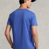 Tricouri albastre pentru bărbați Ralph Lauren, personalizate, slim cu gât crew, pentru bărbați Tricouri albastre pentru bărbați Ralph Lauren, personalizate, slim cu gât crew, pentru bărbați