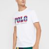 Tricouri albe cu logo Ralph Lauren pentru bărbați