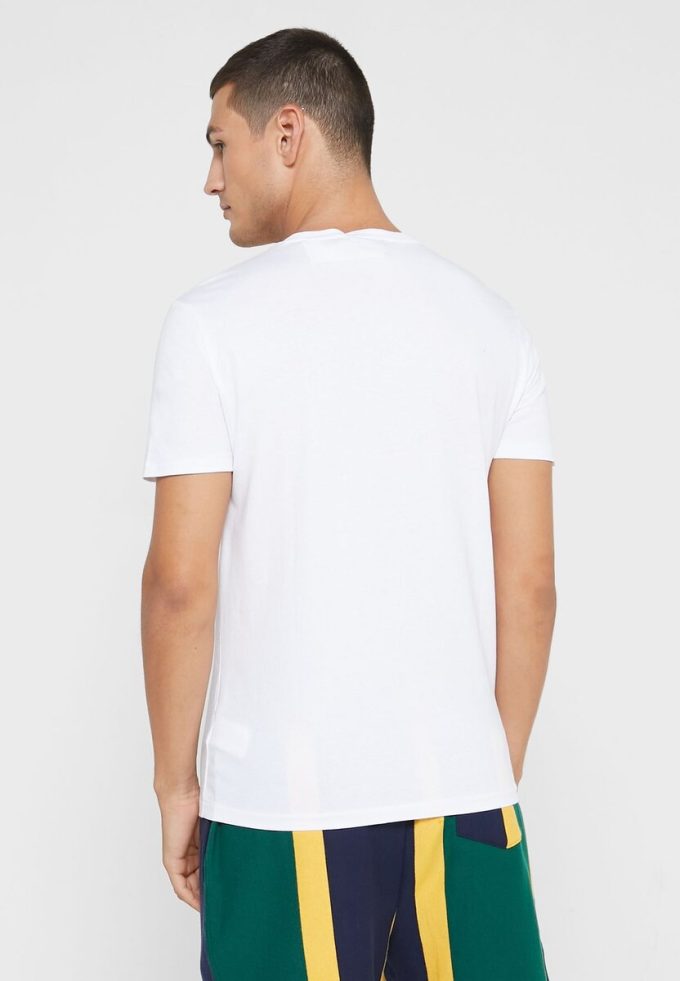 Tricouri albe cu logo Ralph Lauren pentru bărbați