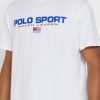 Tricouri albe cu logo Ralph Lauren pentru bărbați