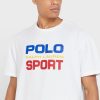 Tricouri albe cu logo Ralph Lauren pentru bărbați