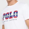 Tricouri albe cu logo Ralph Lauren pentru bărbați